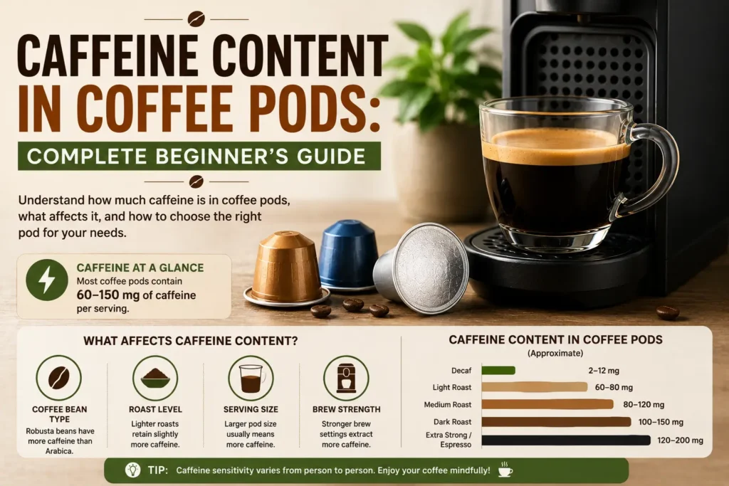 Caffeine Content in Coffee Pods: Complete Beginner’s Guide