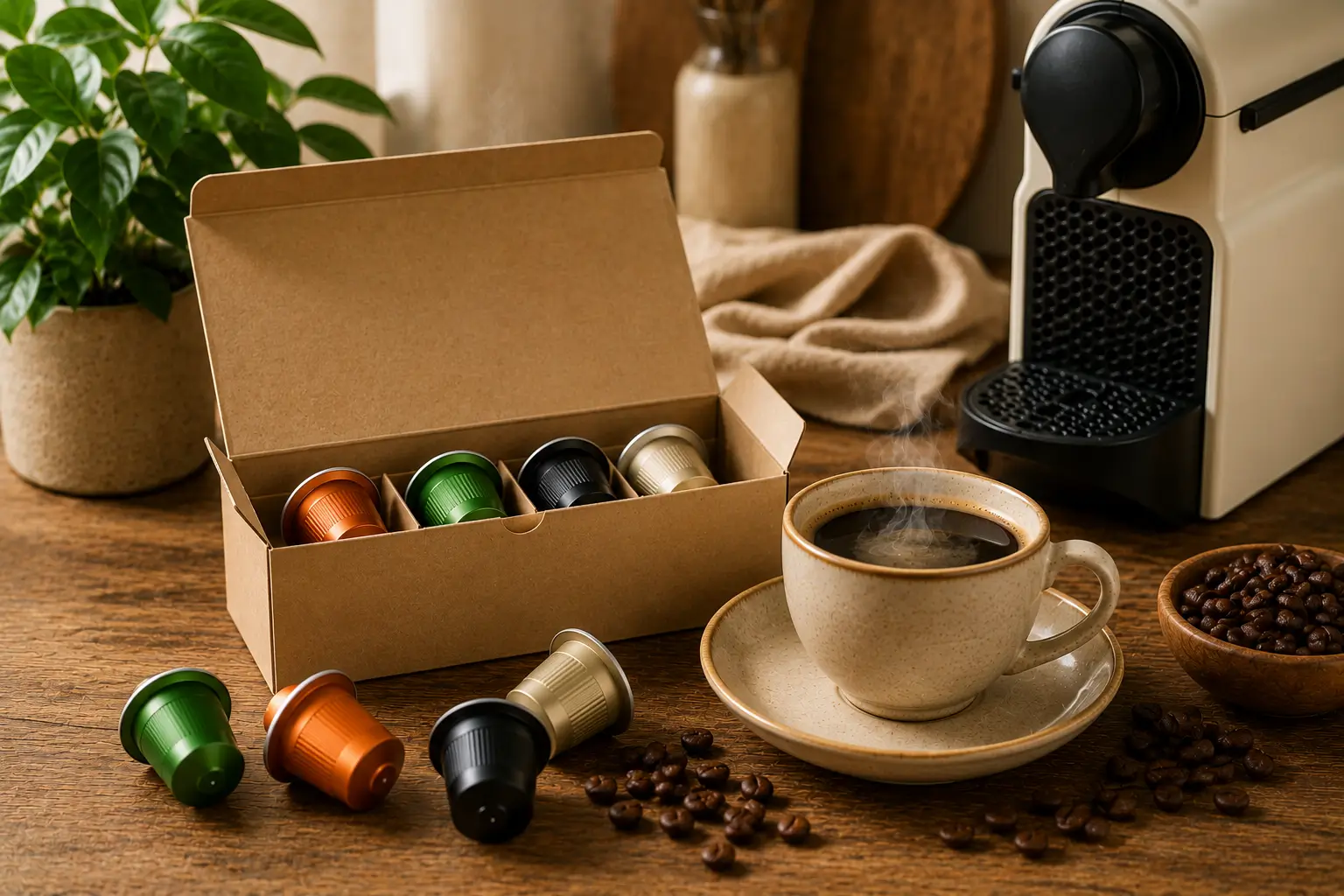 Best low-acid coffee pod options with coffee pods and roasted beans