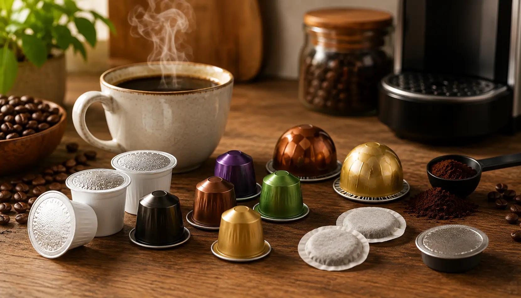 Caffeine comparisons across K-Cups Nespresso capsules espresso pods and coffee beans