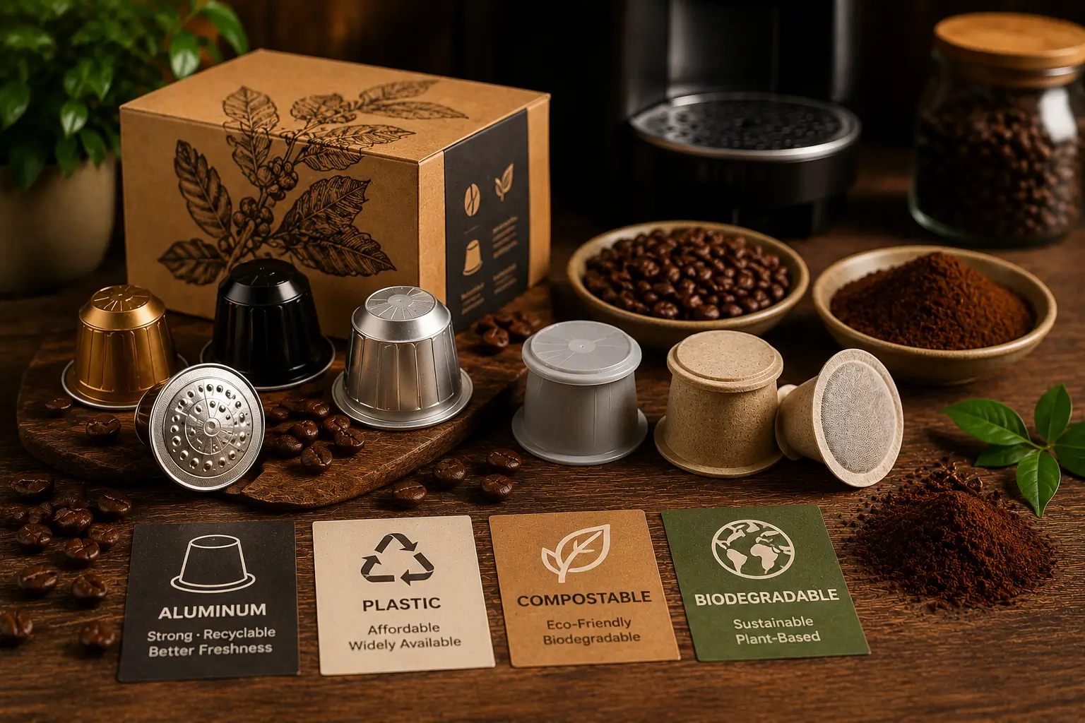 Coffee beans capsule materials packaging and pod compatibility factors affecting coffee pod prices