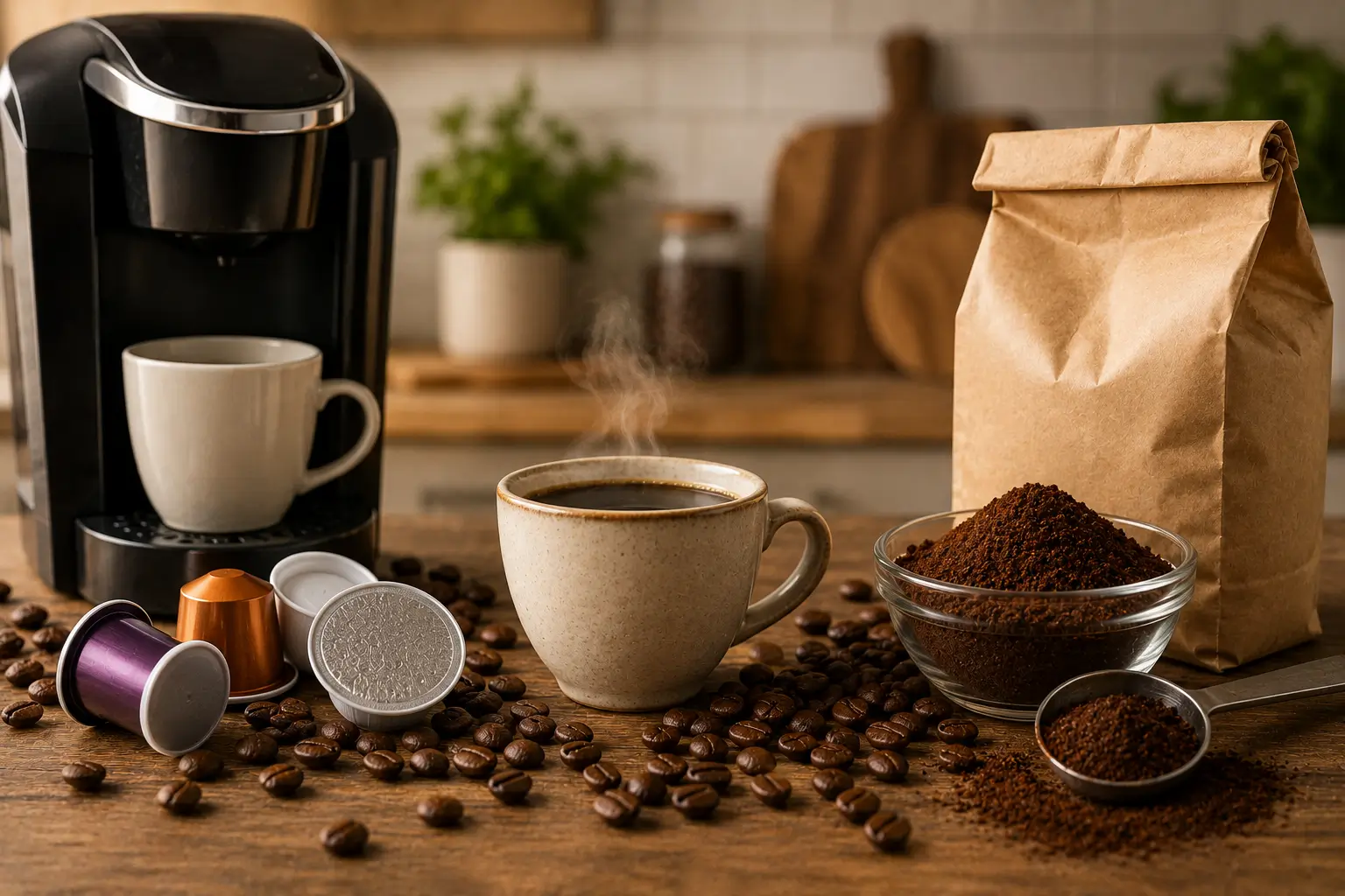Coffee pods vs ground coffee comparison