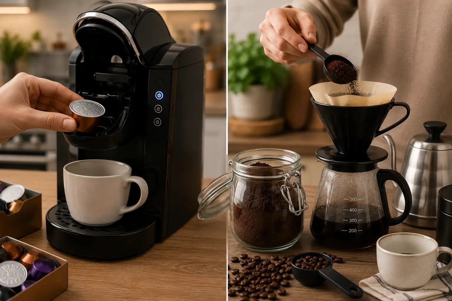 Coffee pods vs ground coffee convenience comparison