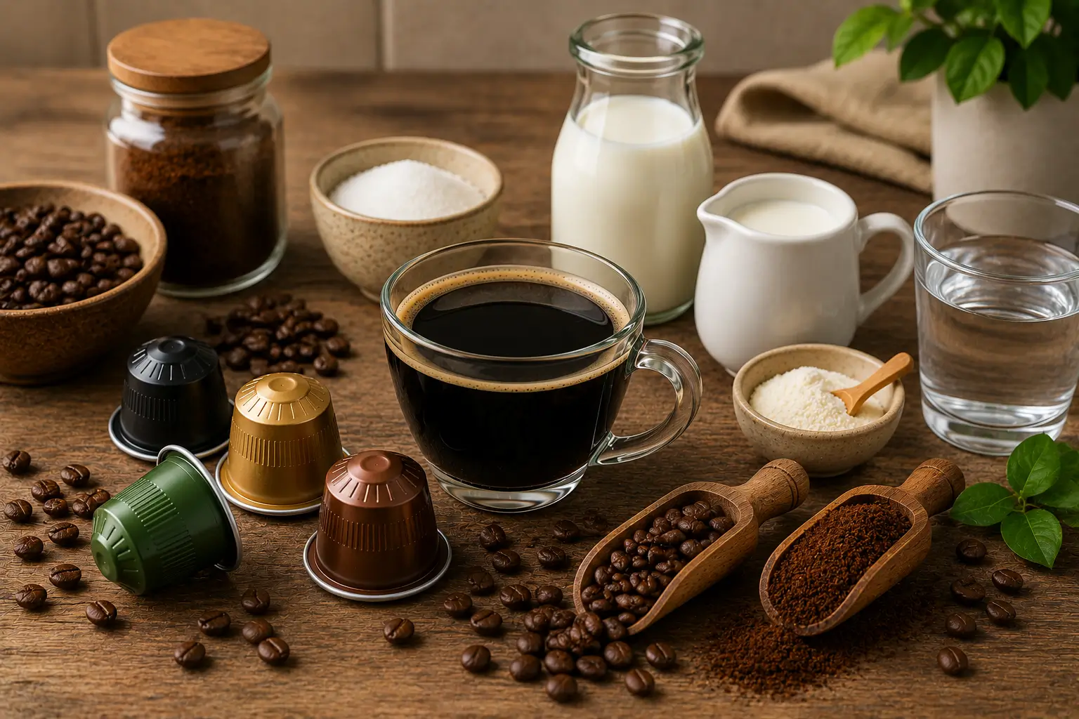 Are Coffee Pods Healthy Coffee pods with black coffee and simple healthy ingredients