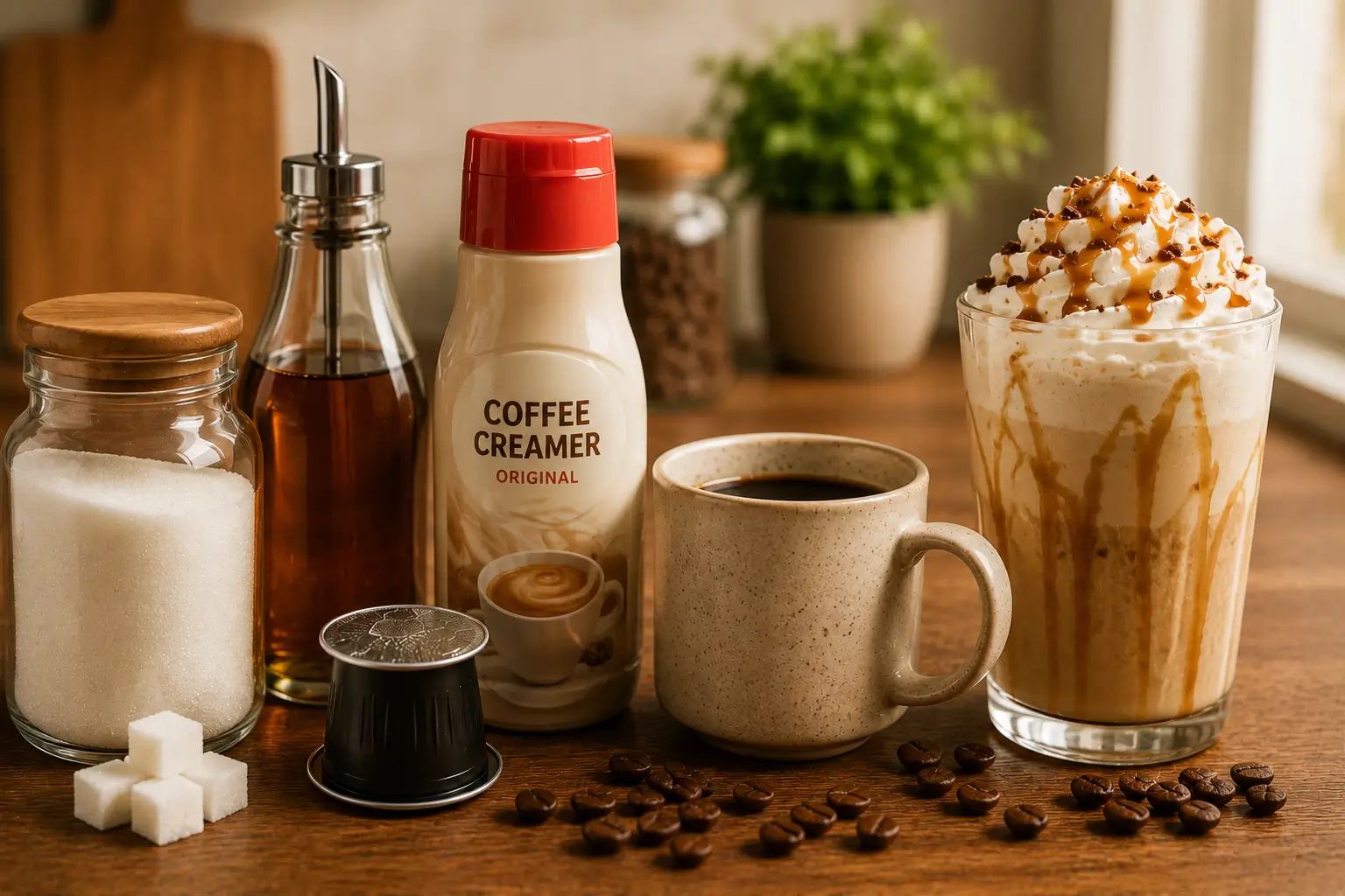 Common coffee mistakes during weight loss including too much sugar and syrup