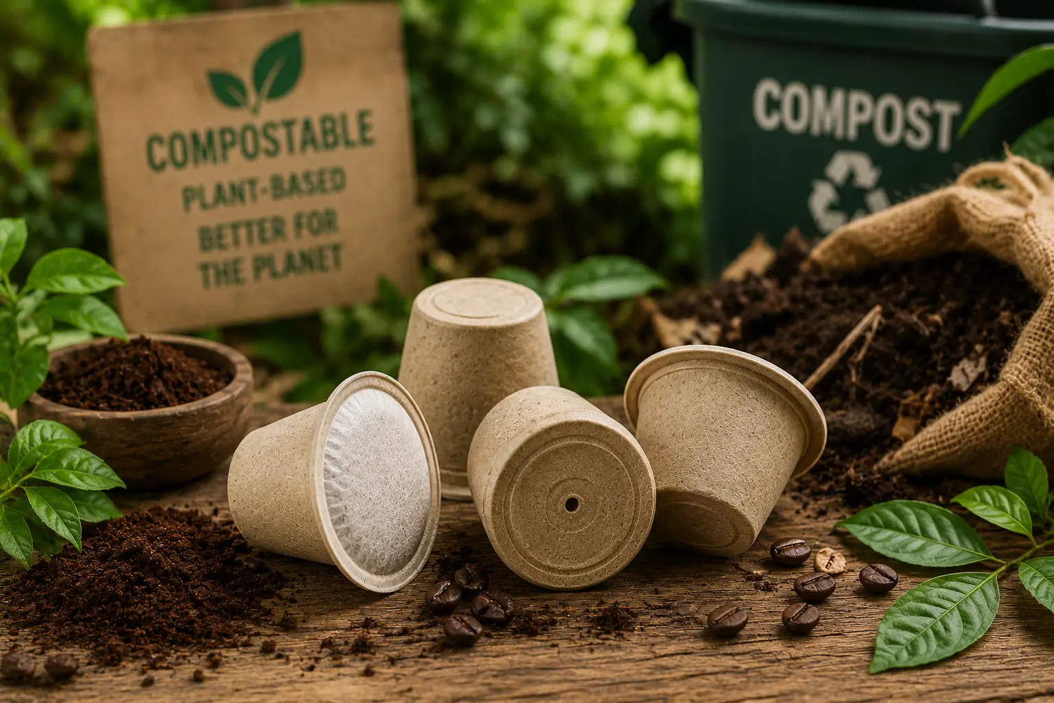Compostable coffee pods Compostable coffee pods
