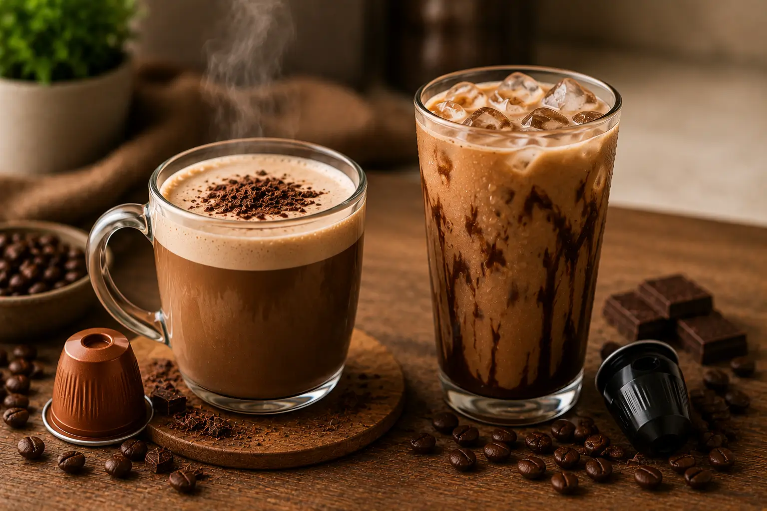 Best Ways to Drink Mocha Coffee Creamy mocha latte with whipped milk foam