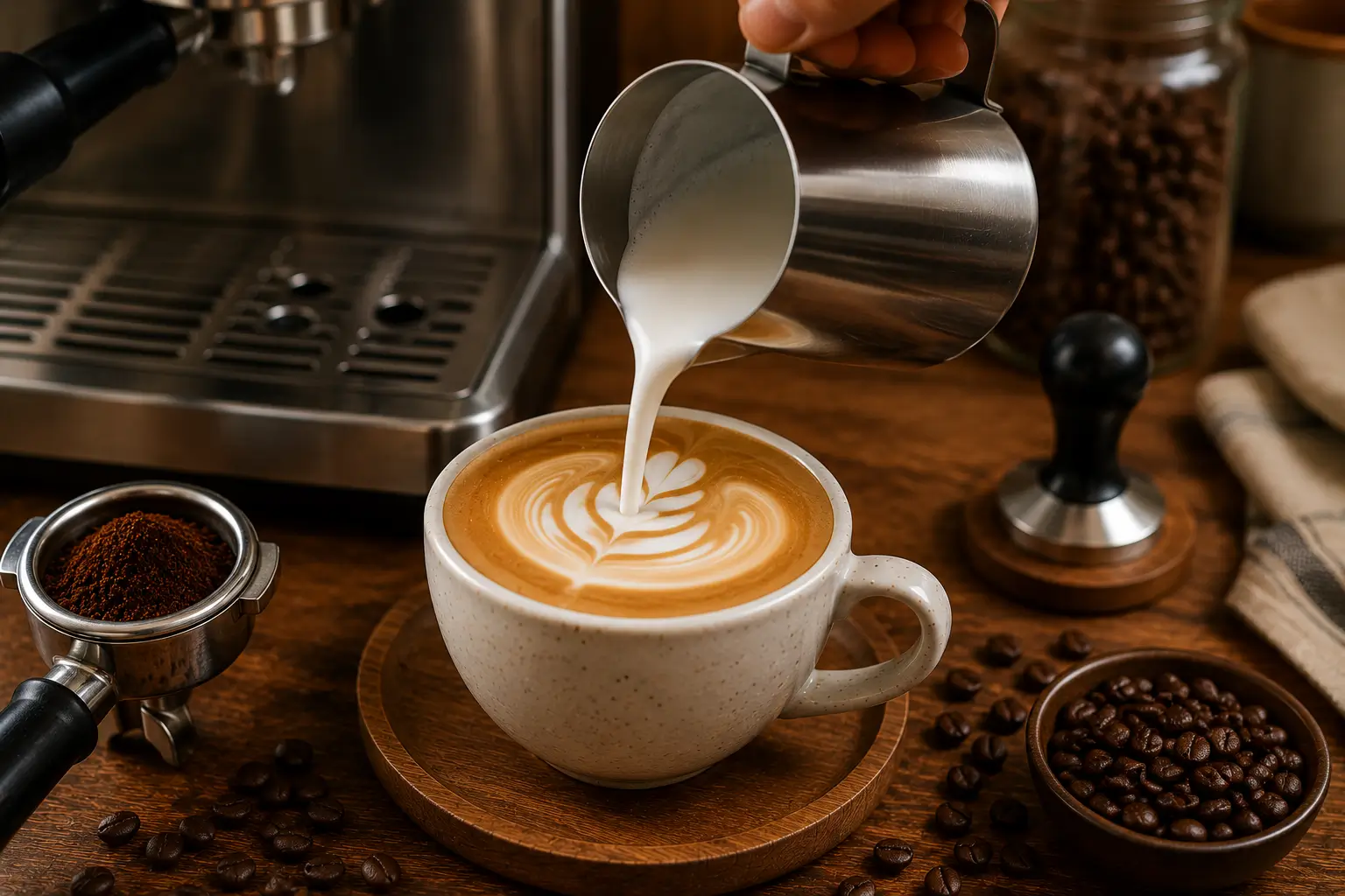 How to make a latte at home?