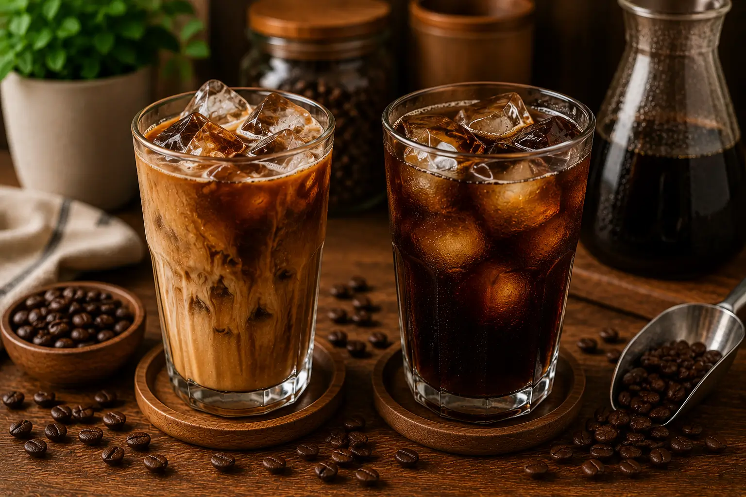 Iced coffee vs cold brew comparison
