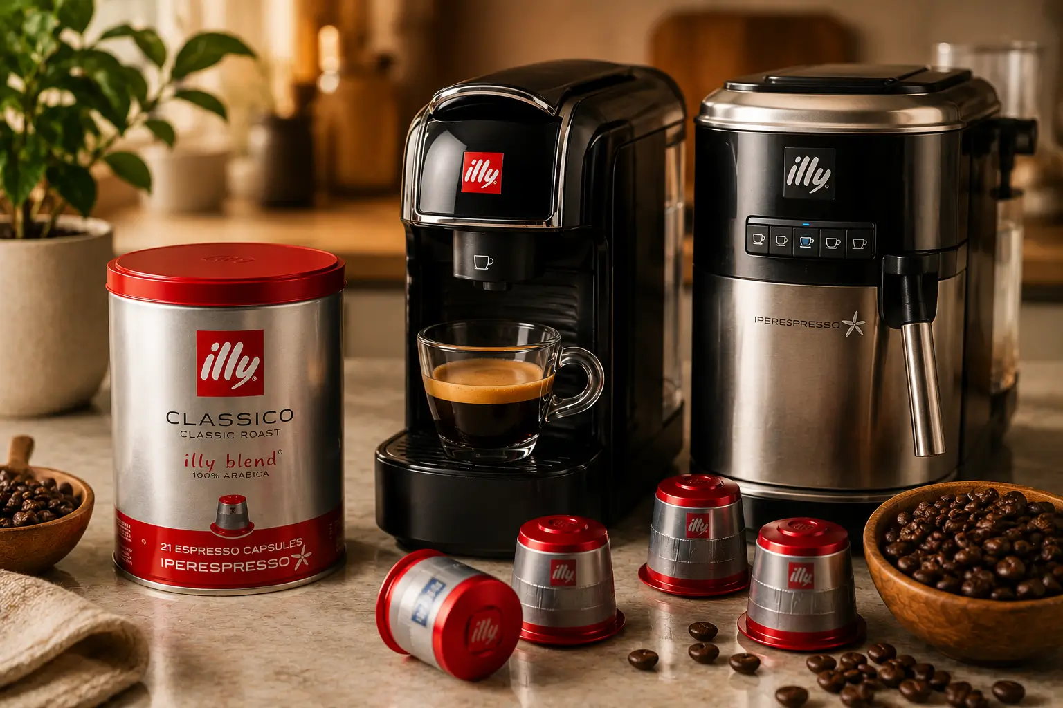 Illy iperEspresso pods and compatible coffee machines