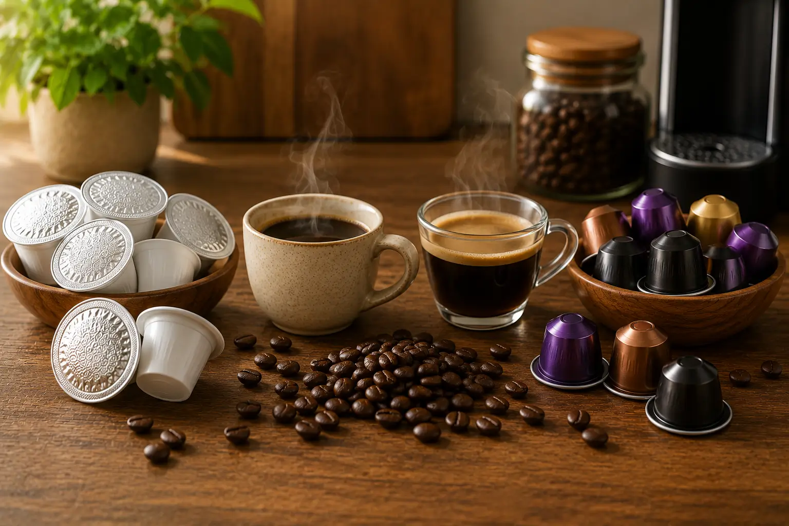 K-Cups compared with Nespresso capsules for caffeine content