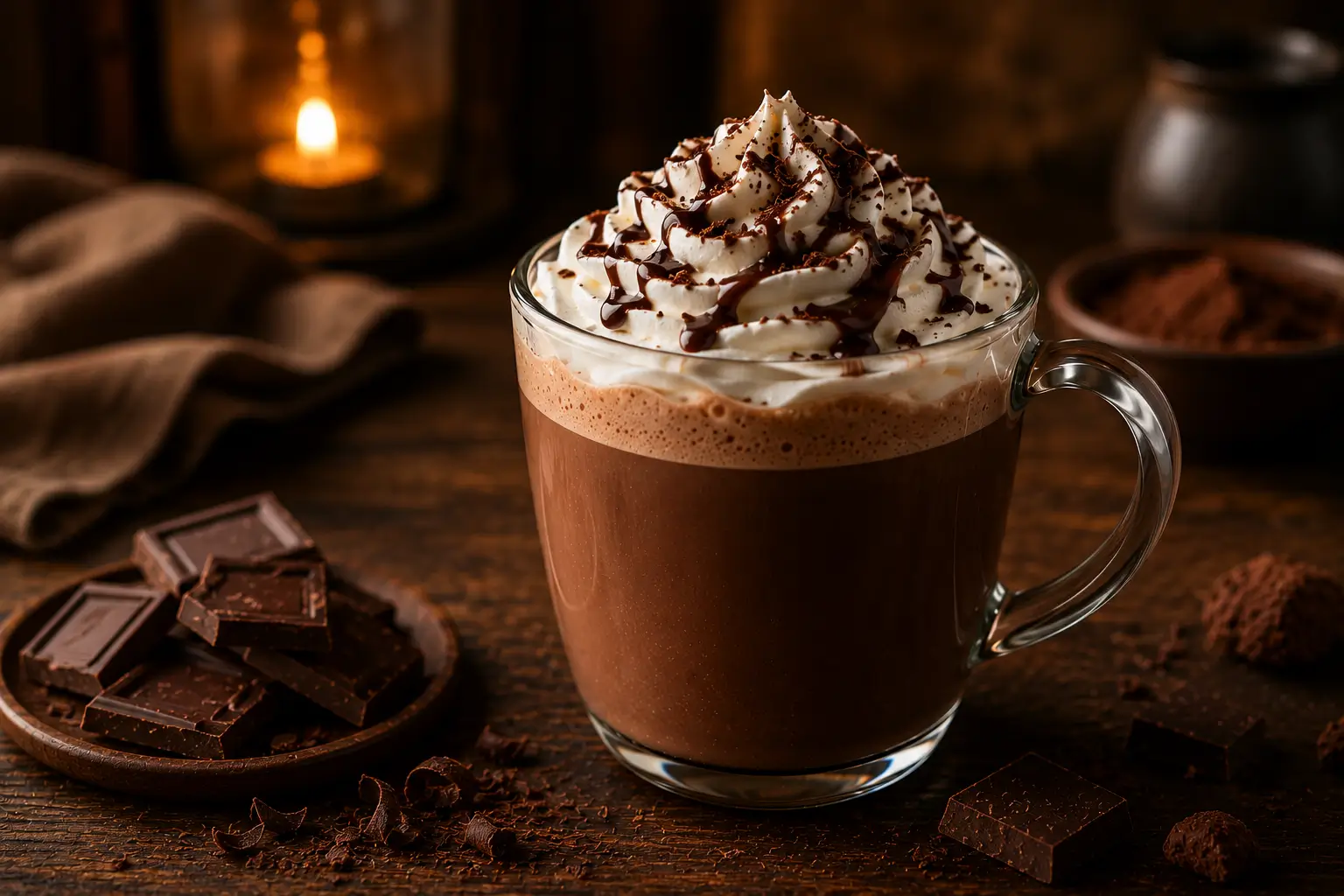 Mocha coffee with coffee beans and capsules