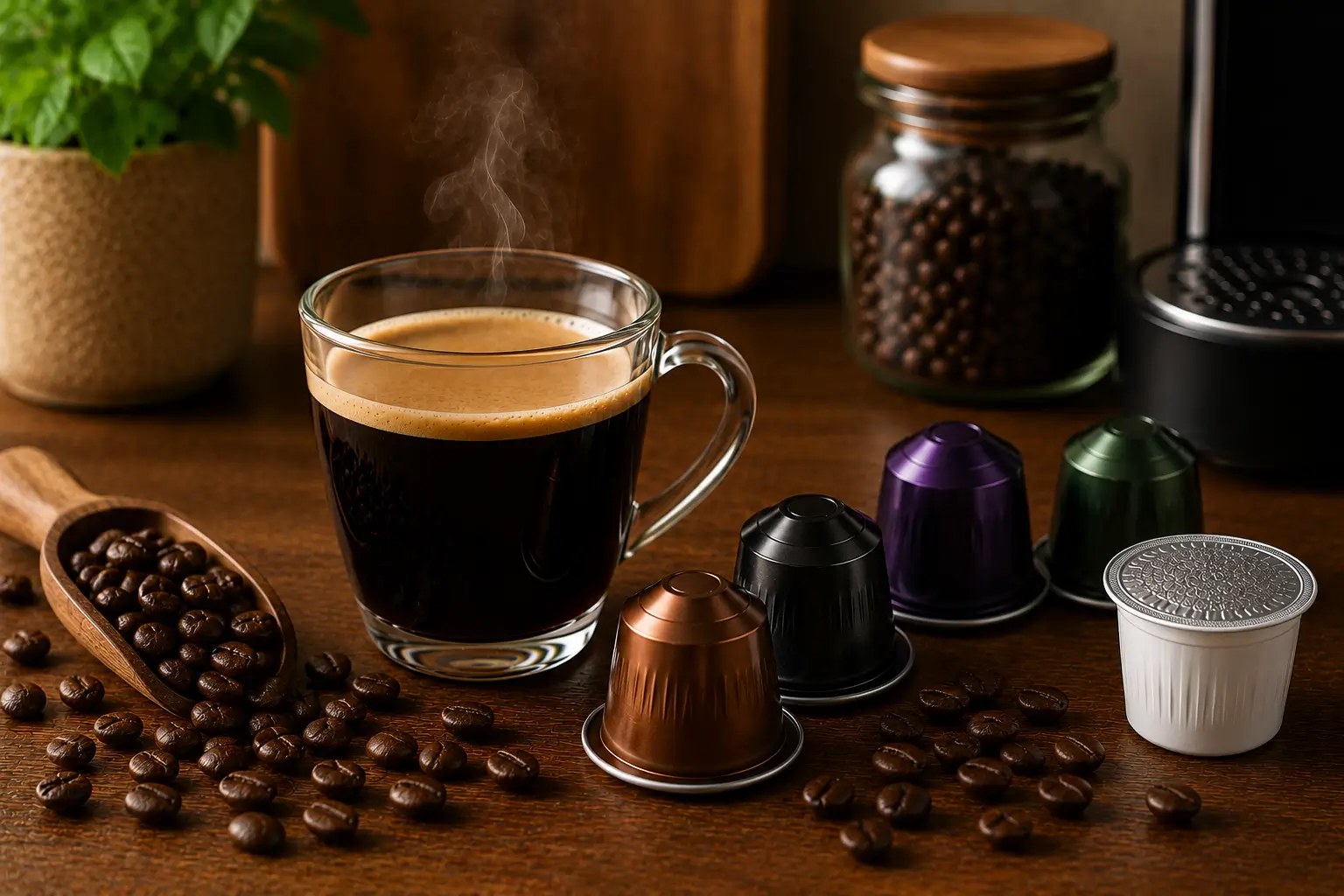 Morning afternoon and evening coffee pod choices