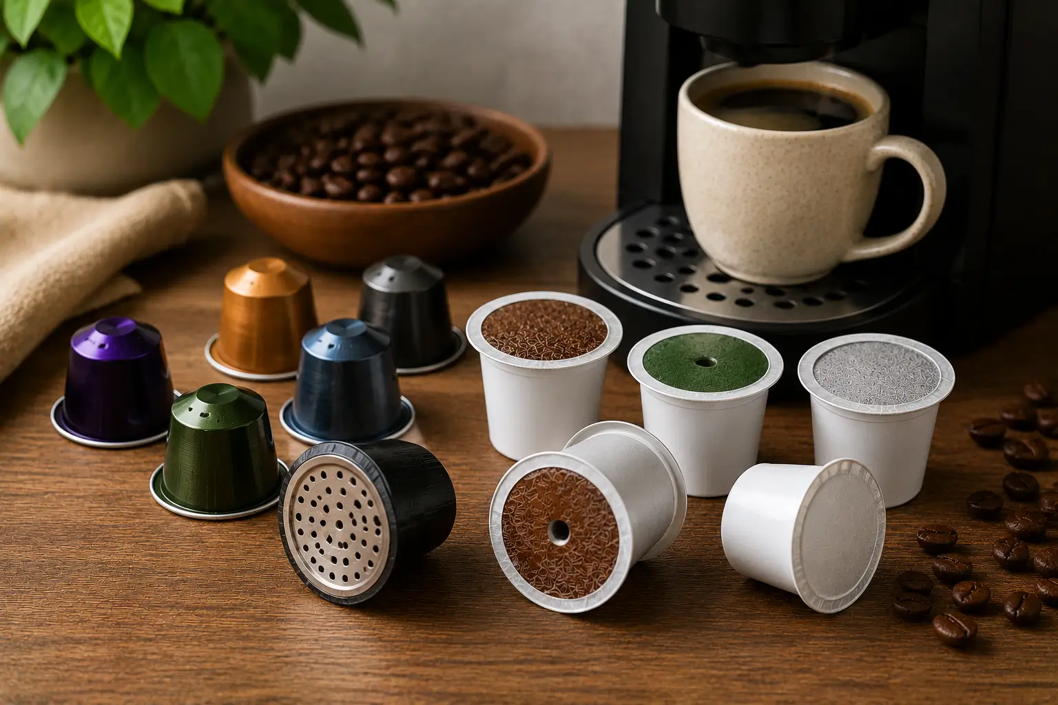 Single use coffee pods and capsules