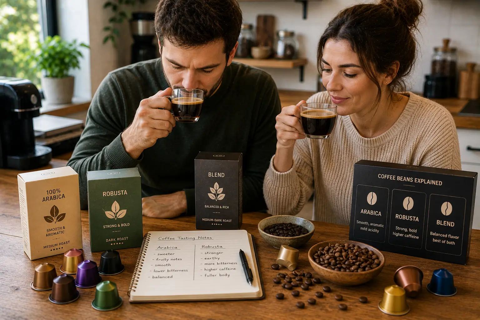 Coffee Bean Labels Explained Arabica Robusta blend and single origin coffee bean labels