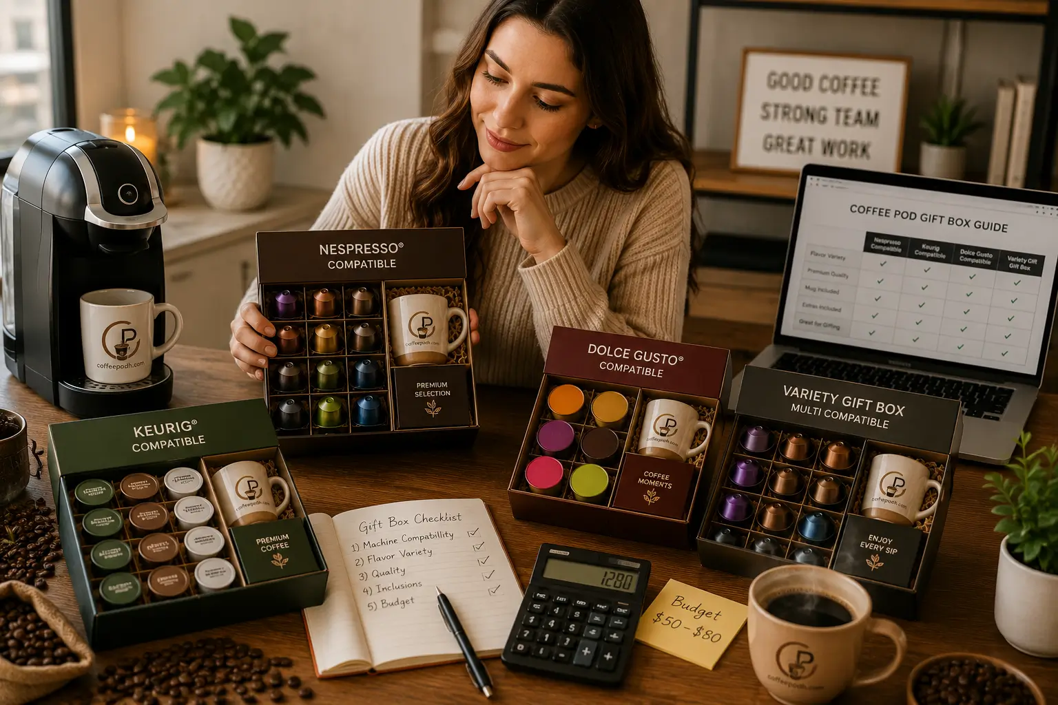Choosing coffee pod gift box by machine compatibility roast and flavor