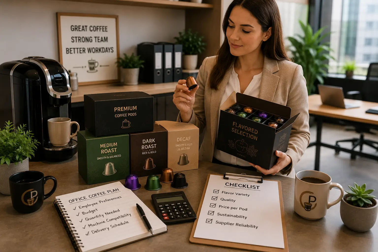 Choosing office coffee pods with compatibility usage budget and flavor checklist