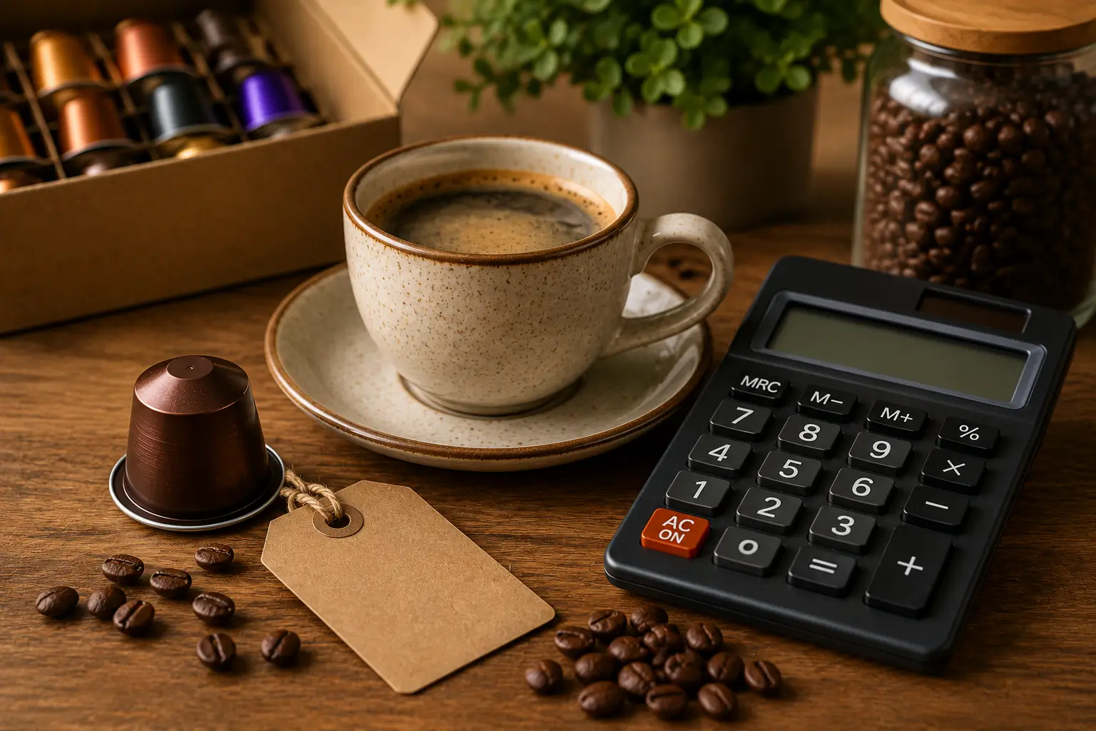 What Does Coffee Pod Cost Per Cup Mean? Coffee pod cost per cup meaning with single pod coffee cup and price tag