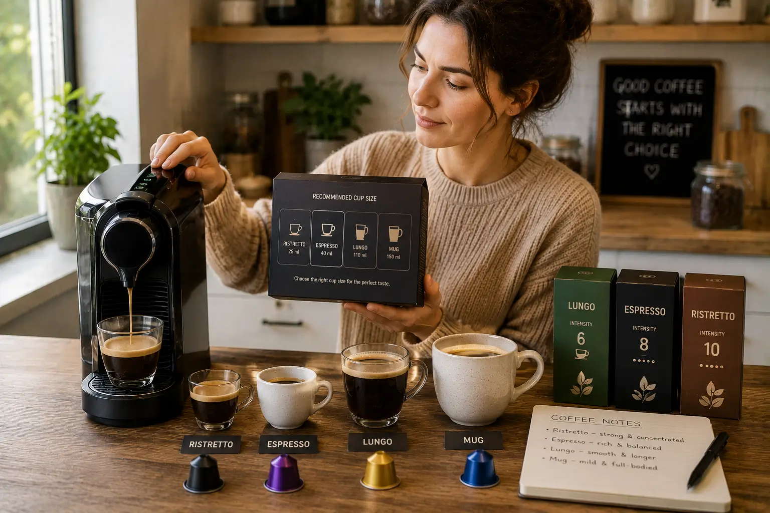 Coffee Pod Cup Size Symbols Coffee pod cup size symbols for ristretto espresso lungo and mug