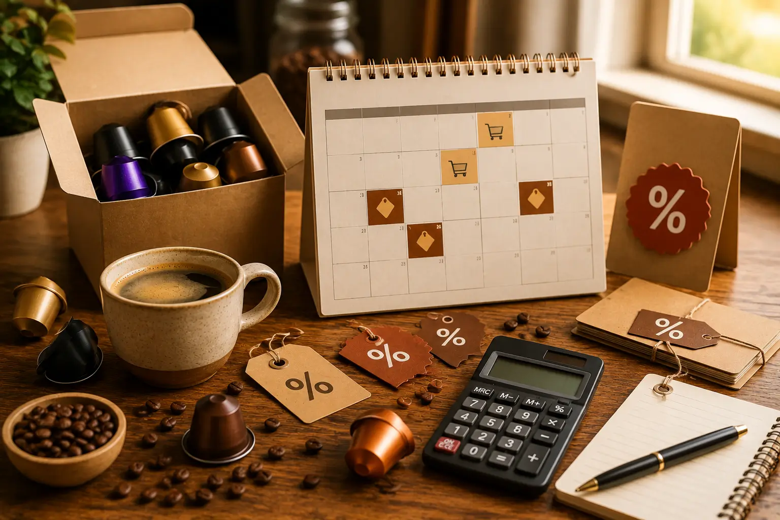 Why Timing Matters When Buying Coffee Pods Coffee pod prices changing with calendar promotions and sale tags