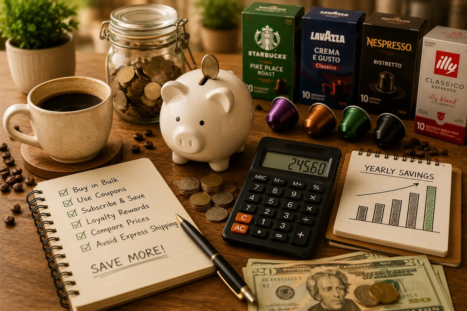 How Much Could These Tips Save? Estimated yearly savings from smarter coffee pod buying habits
