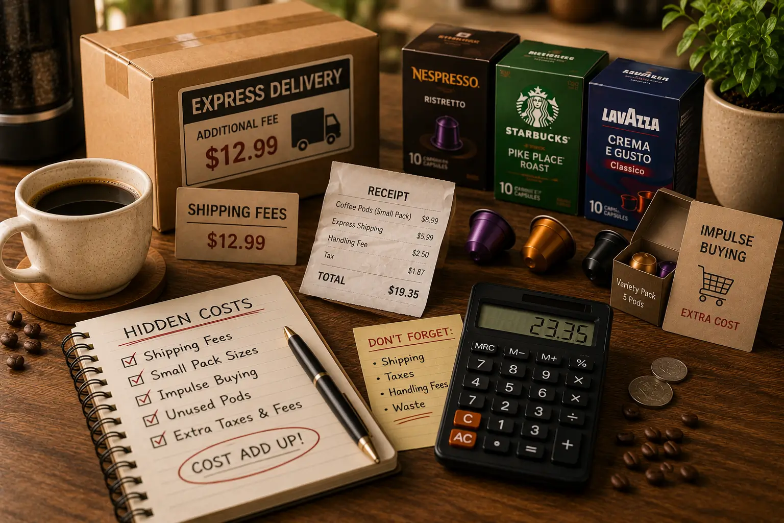 Hidden Costs Many Coffee Buyers Forget Hidden coffee pod costs including shipping impulse buying and waste