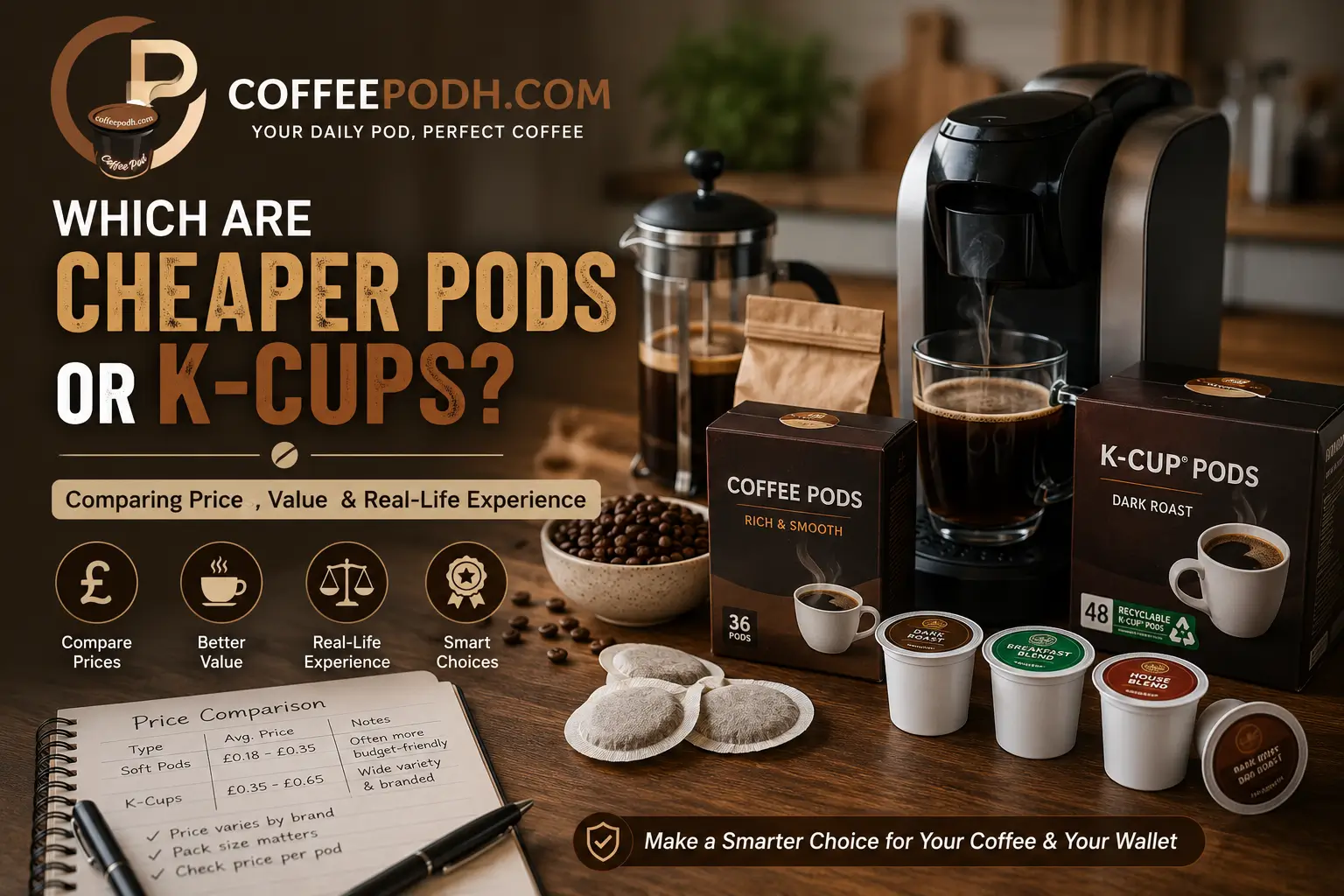 Which are cheaper pods or K-Cups feature image