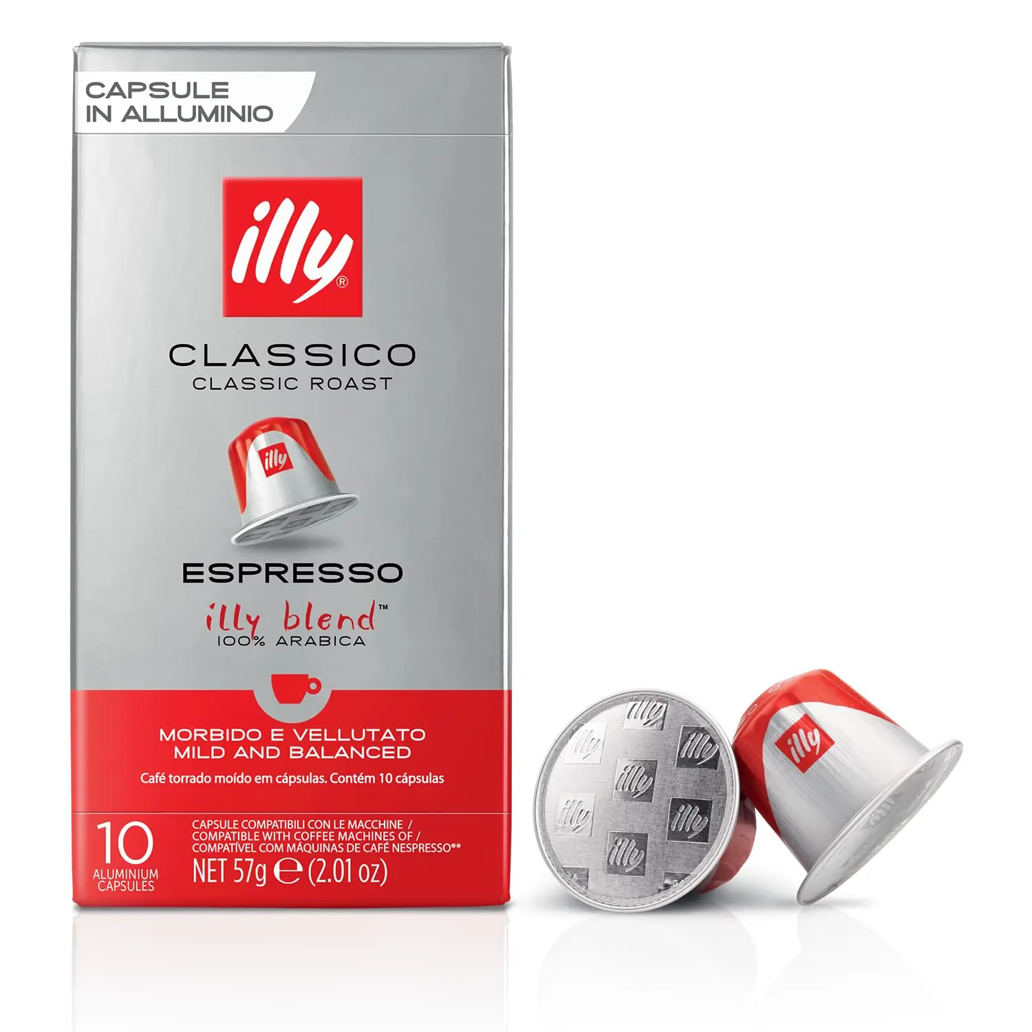 Illy Classico aluminum capsules compatible with Nespresso Original machines