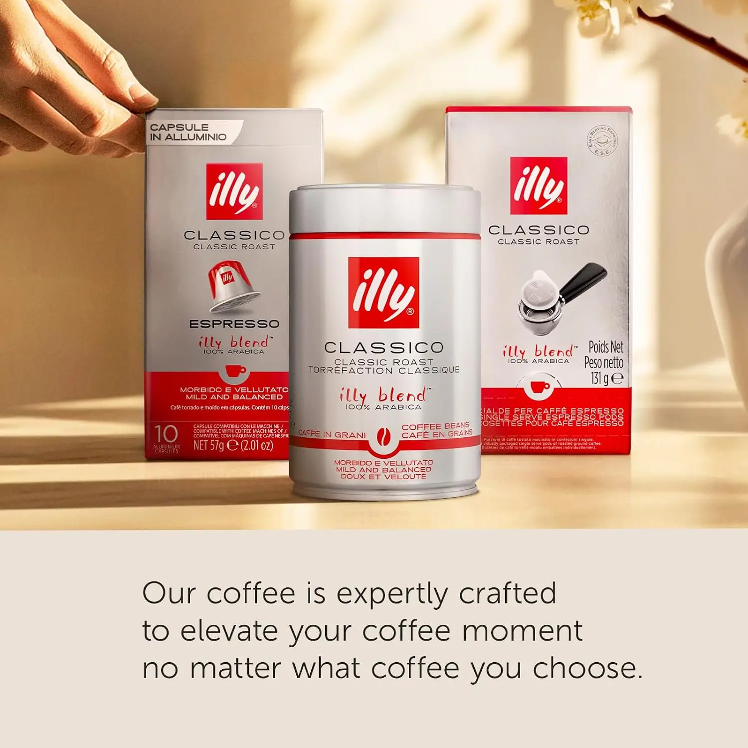 Illy Classico coffee range including K-Cup pods and espresso capsules
