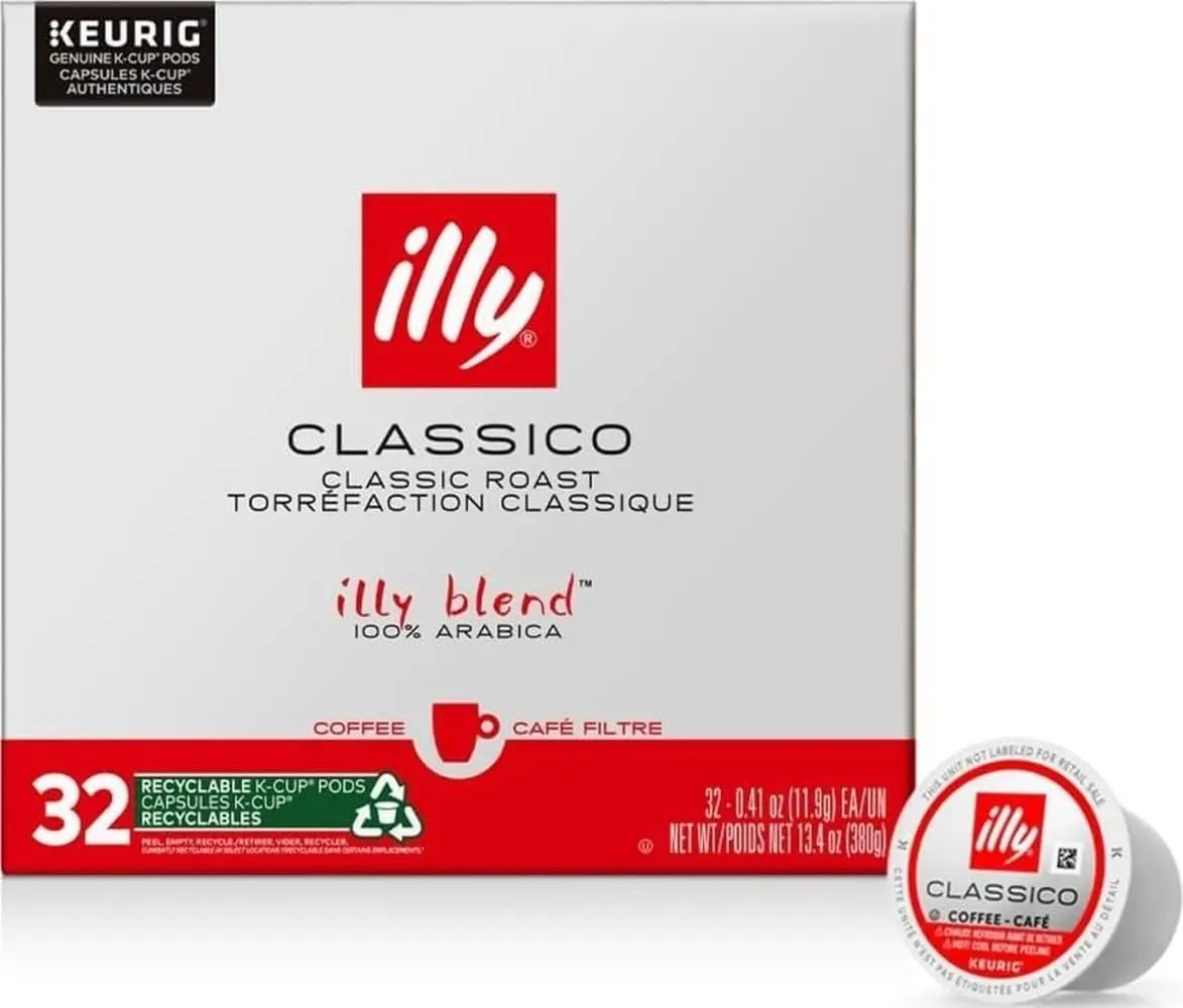 Illy Classico medium roast 32-count K-Cup pod box