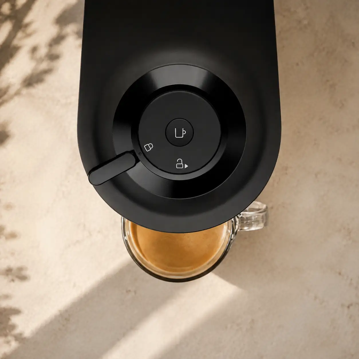 Nespresso Vertuo Pop Plus one-touch control and coffee cup