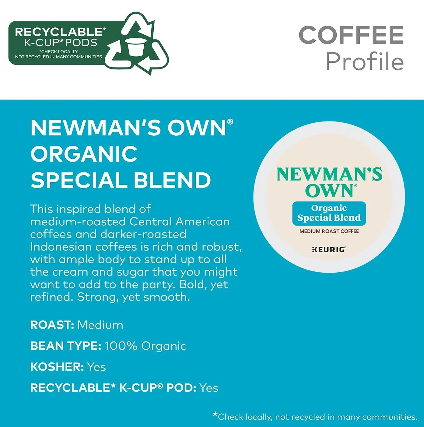 Newman's Own Organic Special Blend coffee profile