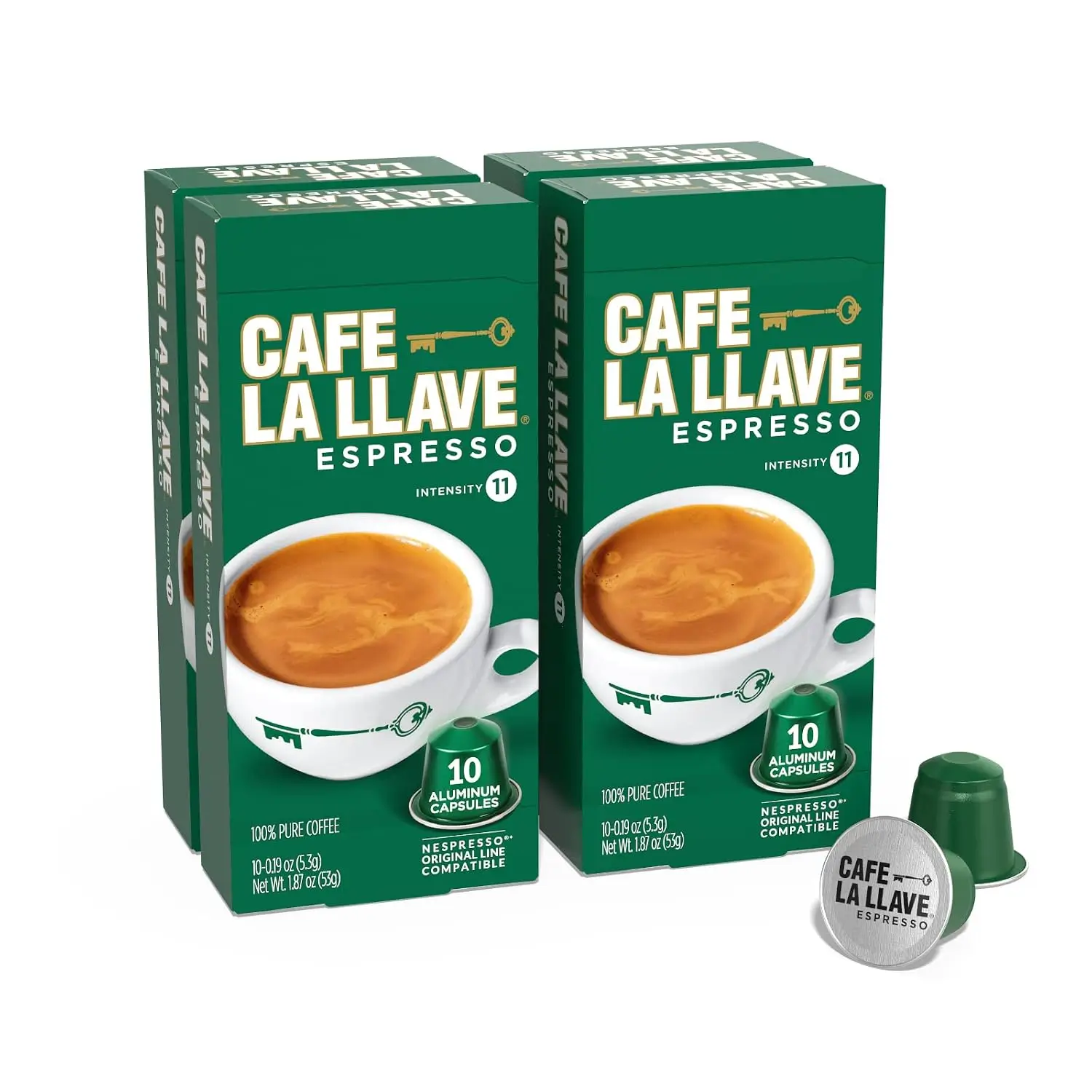 Cafe La Llave Espresso aluminum capsules 40 count