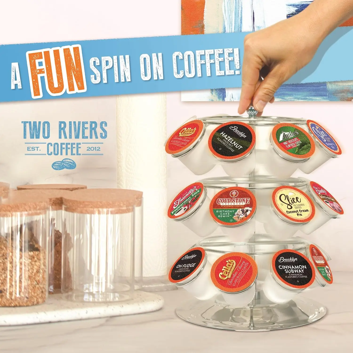 Two Rivers 40 flavored coffee pods